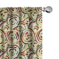 thumbnail image 1 of Geometric Curtains 2 Panels Set, Rhombuses Square Tiles and Circles Colorful Abstract Circular Bullseye Pattern, Window Drapes for Living Room Bedroom, 56"W X 95"L, Multicolor, by Ambesonne, 1 of 5