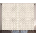 Ambesonne Geometric Curtains 2 Panel Set, Trellis Fence Form, 108