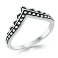 thumbnail image 1 of Geometric Cutout Chevron Dot Ring .925 Sterling Silver Band Jewelry Female Male Unisex Size 9, 1 of 4