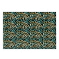 thumbnail image 1 of Geometric Cutting Board, Abstract Modern Future Inspiration Line Art Surreal Design, Decorative Tempered Glass Cutting and Serving Board, Small Size, Pale Yellow Turquoise, by Ambesonne, 1 of 1