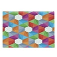 thumbnail image 1 of Geometric Cutting Board, Colorful Retro Geometric Triangle and Polygonal Mosaic Pattern Interior Design, Decorative Tempered Glass Cutting and Serving Board, Large Size, Multicolor, by Ambesonne, 1 of 1