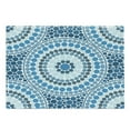 thumbnail image 1 of Geometric Cutting Board, Concentric Circles Mosaic Tiles Consist of Smaller Dots in Blue Shades Design, Decorative Tempered Glass Cutting and Serving Board, Large Size, Blue and White, by Ambesonne, 1 of 1