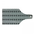 thumbnail image 1 of Geometric Cutting Board, Monochrome Hand Drawn Tribal Pattern Abstract Aztec Motifs Civilizations, Decorative Tempered Glass Cutting and Serving Board, Wine Bottle Shape, Black White, by Ambesonne, 1 of 1
