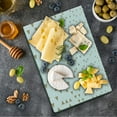 thumbnail image 1 of Geometric Cutting Board, Raining Effect of Diminishing Rotated Flyaway Equilateral Triangles, Decorative Tempered Glass Cutting and Serving Board, Small Size, Pale Brown and White, by Ambesonne, 1 of 1