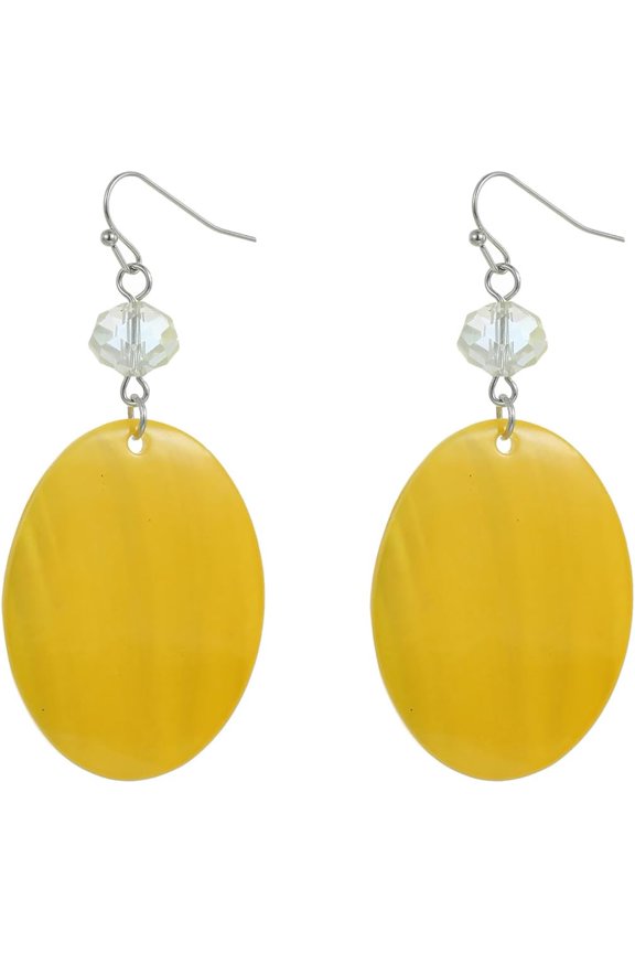 Geometric Dangle Earrings for women Oval Shape Shell Beads Drop Earrings[g2267]