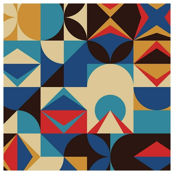 Geometric Deco Design-14"x14" Canvas Artwork 30 x 30