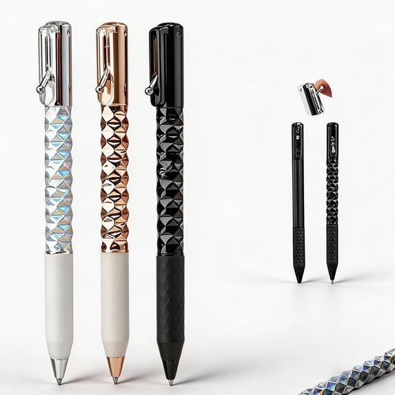Geometric Decompression Pen,0.01in Retractable Metal Shape Shifting ...