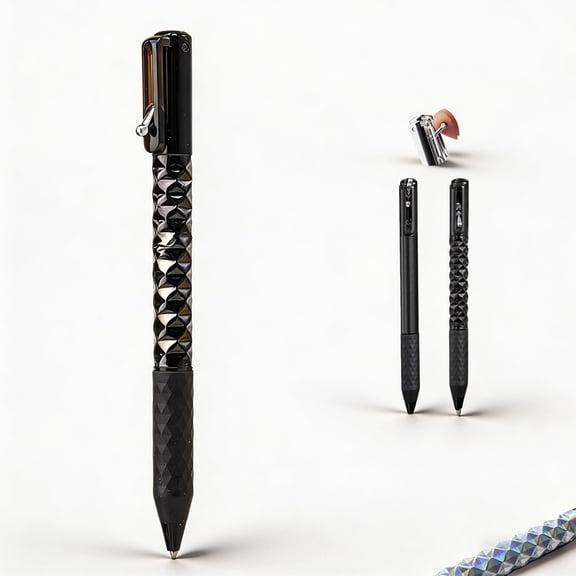 Geometric Decompression Pen,0.01in Retractable Metal Shape Shifting Switch Pens for Stress Relief,Studying & Office Work