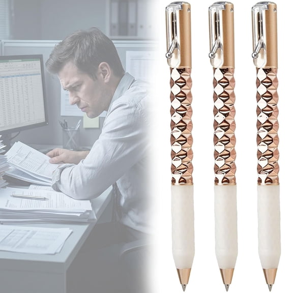 Geometric Decompression Pen, Press To Transform, Geometric Crinkle Pen, Durable Construction, Easy To Carry, Smooth Ink Flow For Both Home And Office