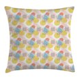 thumbnail image 1 of Geometric Decor Throw Pillow Cushion Cover, Modern Trendy Illustration with Unusual Trippy Lines and Simple Rectangle Shapes, Decorative Square Accent Pillow Case, 16 X 16 Inches, Multi, by Ambesonne, 1 of 2