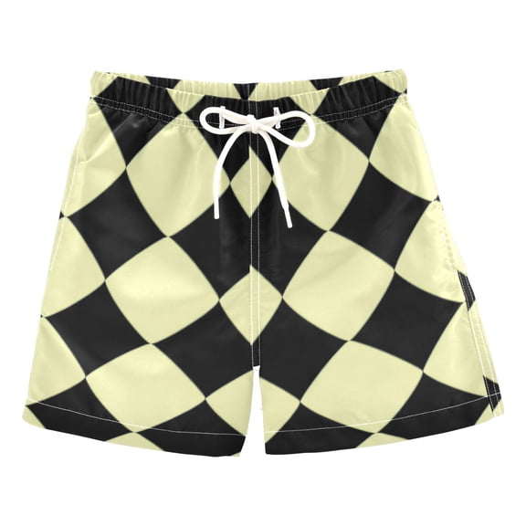 Geometric Decorative Pattern Boys Swim Trunks Quick Dry Boy Swim Shorts for 3-14 Years