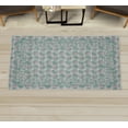 thumbnail image 1 of Geometric Decorative Rug, Abstract Aquatic Tones Striped Grunge Look Rounds Modern Themed Print, Quality Carpet for Bedroom Dorm and Living Room, 6 Sizes, Pearl Blush, by Ambesonne, 1 of 1