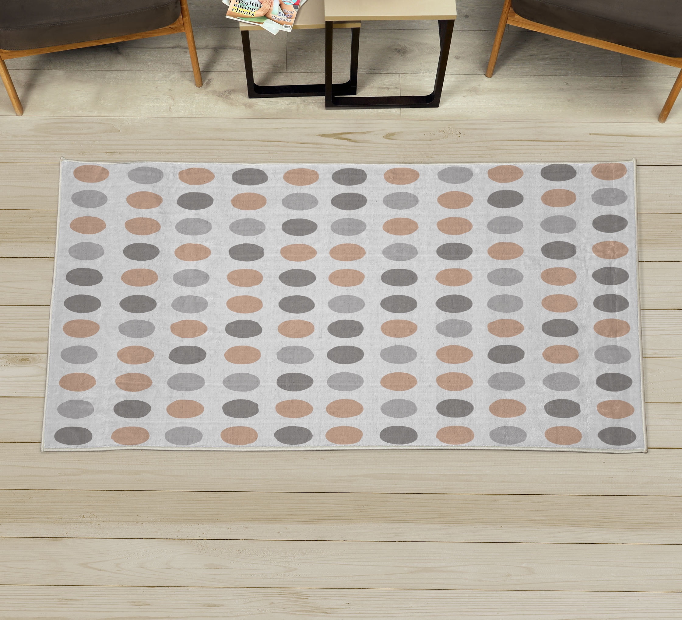 Dot Texture Rug Geometric Decorative Rug, Traditional Retro Polka Dots Design European ...