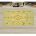 thumbnail image 1 of Geometric Decorative Rug, Tribal Hand Drawn Vintage Aztec Background in Vector Illustration Print, Quality Carpet for Bedroom Dorm and Living Room, 6 Sizes, Yellow Mustard, by Ambesonne, 1 of 1