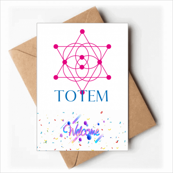 Geometric Description Hexagonal Lines Welcome Back Greeting Cards Envelopes Blank