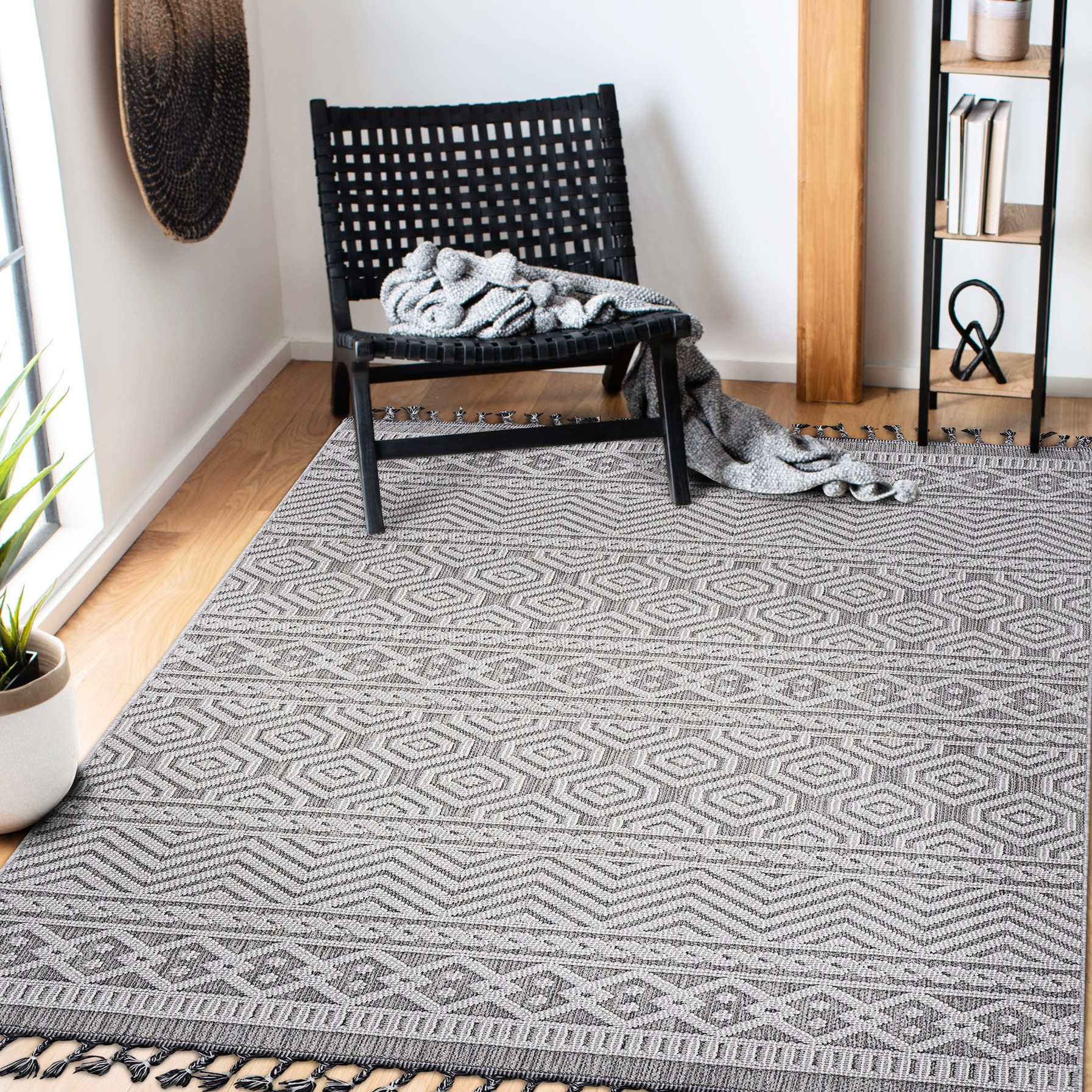 Geometric Design Area Rug - Entryway or Hallway, Make a Good First ...