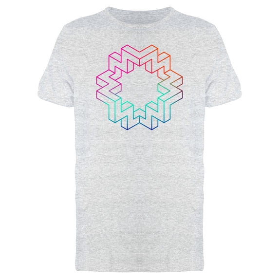 Geometric Design Gradient T-Shirt Men -Image by Shutterstock, Male XX-Large