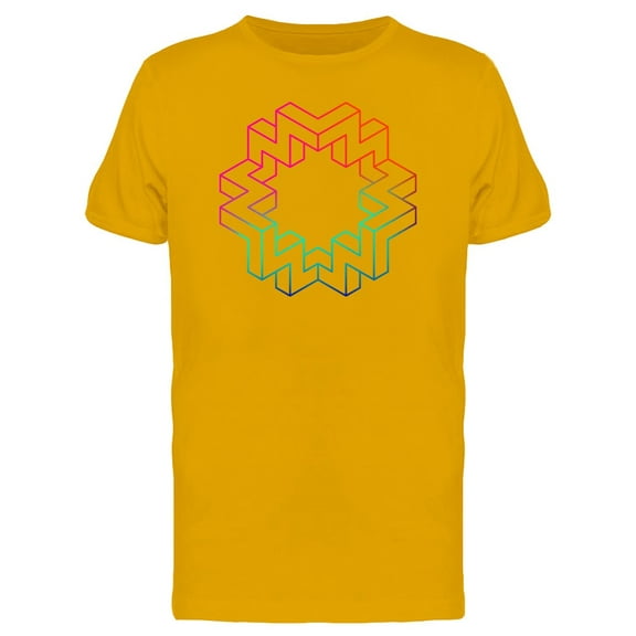 Geometric Design Gradient T-Shirt Men -Image by Shutterstock, Male x-Large