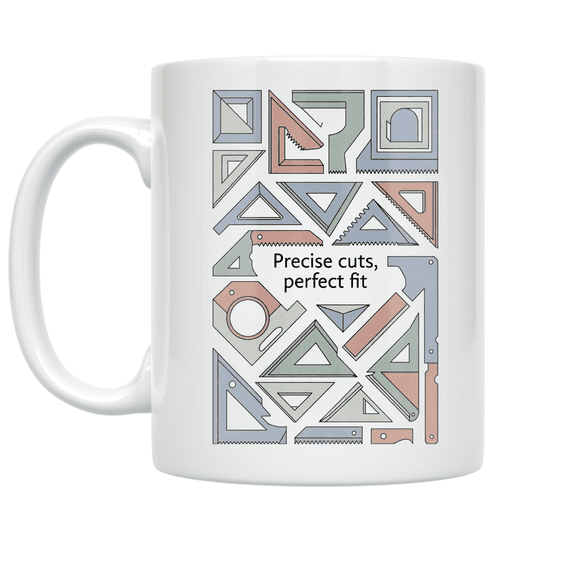 Geometric Design Inspiration - Modern Geometry Enthusiast - 11 oz Ceramic Coffee Mug
