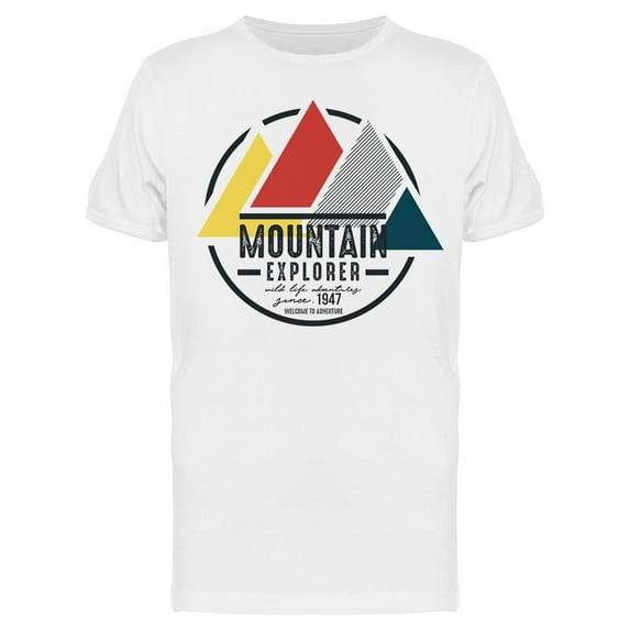 Geometric Design Mt. Explorer T-Shirt Men -Image by Shutterstock, Male Large