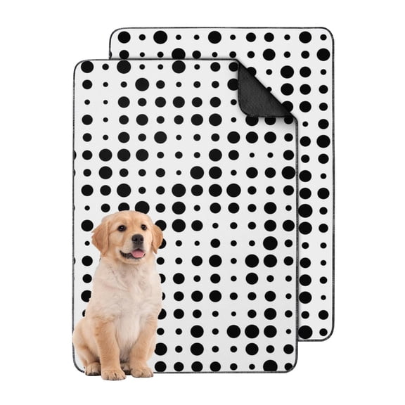 Geometric Design Washable Pee Pads for Dogs, 24"x35" Reusable Potty Pads with Non-Slip Backing, for Indoor Crate Training.(Texture/leopard /Geometry, 24" x35" )