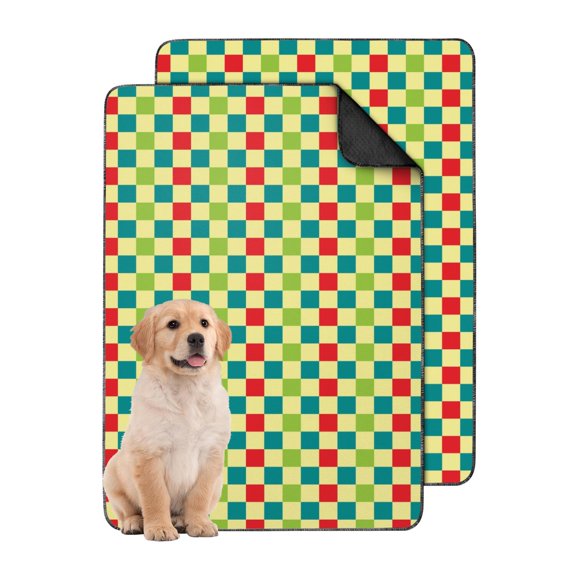 Geometric Design Washable Pee Pads for Dogs, 24"x35" Reusable Potty Pads with Non-Slip Backing, for Indoor Crate Training.(Texture/leopard /Geometry, 24" x35" )