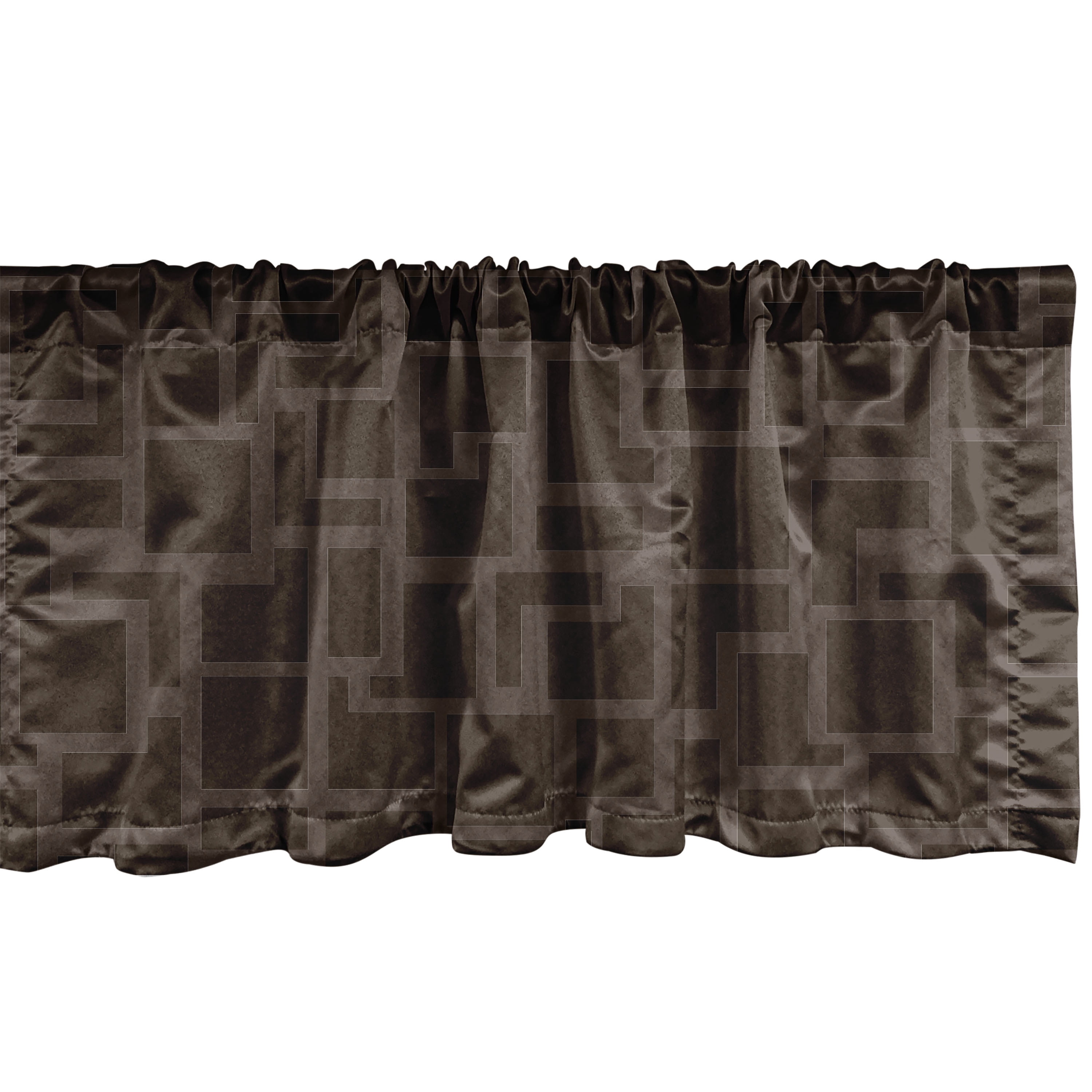 Window Square Valance Geometric Design Window Valance, Square and Rectangle Pattern Maze ...
