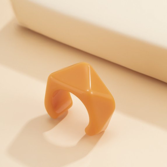 Womens Vintage Geometric Rings Trendy Acrylic Rings Bohemian Colorful Resin Ring Transparent Individually Packed Rings Fashion Jewelry Gifts for Her