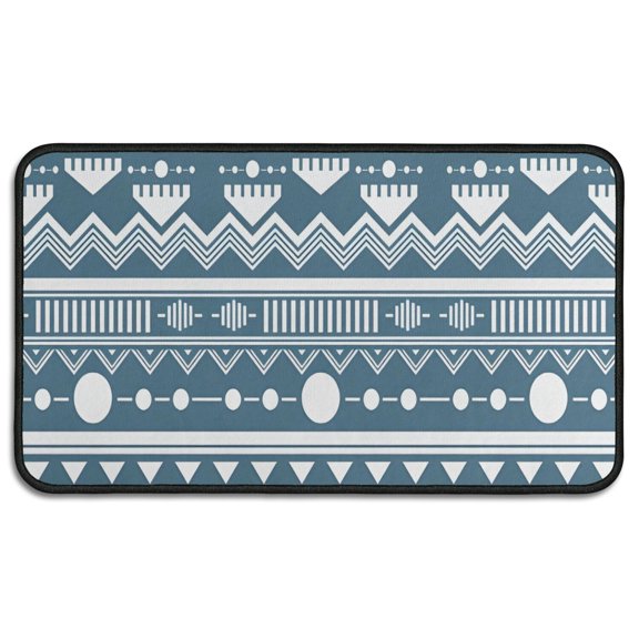 Geometric Diamond Chevron Pattern Door Rugs,Washable Non Slip Door Mats Indoor,Decorative Door Mats,Entry Mat Indoor for Entrance,Bedroom,Kitchen,Bathroom,30"x17"