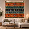 thumbnail image 1 of Geometric Diamond Motifs in Vibrant Horizontal Stripes, Energetic Boho for Southwest Decor Lovers, Woven Wall Art, Housewarming Gift Tapestry Wall Hanging for Living Room and Dorm, 1 of 7