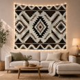 thumbnail image 1 of Geometric Diamond and Nested Shapes in Warm Earthy Palette, Nostalgic Folk Art for Nature Lovers, Intricate Tribal Wall Decor, Housewarming Gift, Tapestry Wall Hanging for Living Room and Bedroom, 1 of 7