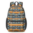 thumbnail image 1 of Geometric Diamond Orange Pattern 17" Waterproof Oxford School Backpacks for Teens, S-Shape Padded Straps, for School, Travel, Hiking, Camping, 1 of 5