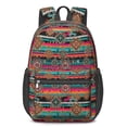 thumbnail image 1 of Geometric Diamond Pink Pattern 17" Waterproof Oxford School Backpacks for Teens, S-Shape Padded Straps, for School, Travel, Hiking, Camping, 1 of 5
