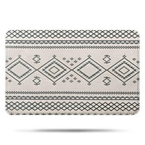 Geometric Diamond Striped Pattern Bathroom Rugs Mat,Non Slip Microfiber Bathroom Rug,Rubber Backing,Soft Bathroom Mats for Bathroom Floor,Tub and Shower,17x27in(43x68cm)