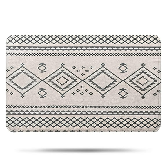 Geometric Diamond Striped Pattern Bathroom Rugs Mat,Non Slip Microfiber Bathroom Rug,Rubber Backing,Soft Bathroom Mats for Bathroom Floor,Tub and Shower,17x27in(43x68cm)