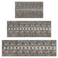 thumbnail image 1 of Geometric Diamond Striped Pattern Kitchen Rugs Sets Of 3,Kitchen Runner Rugs Non Skid Washable,Decorative Kitchen Floor Mats for Kitchen,Sink,Laundry,17"x30"+ 17"x47" + 17"x59", 1 of 6