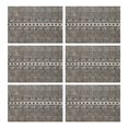 thumbnail image 1 of Geometric Diamond Striped Pattern Summer Placemats Table Placemats Set Of 6-Linen Kitchen Washable Placemats Table Mats 11.8"x17.7" Non-Slip Heat Resistant, 1 of 5