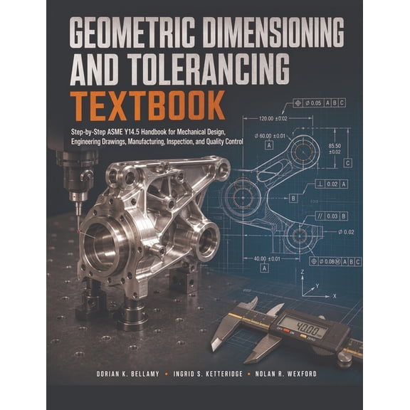 Geometric Dimensioning And Tolerancing Textbook: Step-by-Step ASME Y14.5 Handbook for Mechanical Design, Engineering Dra, (Paperback)