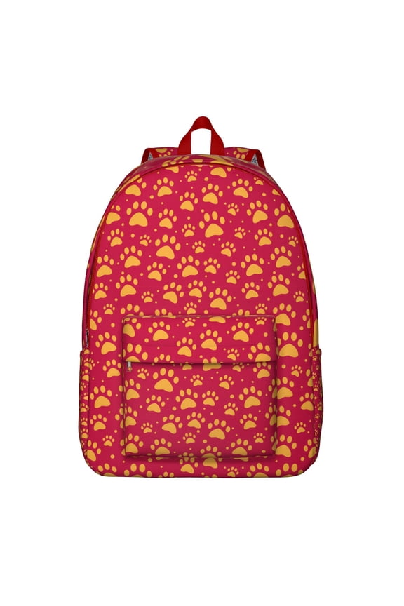 Geometric Dog Pattern Travel Backpack – Durable Oxford Material with Large Capacity and Anti-theft Features, Suitable for Daily Commuting, Outdoor Activities, and Travel