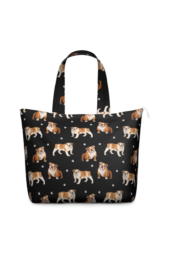 Geometric Dog Pattern Travel Bag, Abstract Puppy Print Weekender Tote, Duffel for Dog Lovers and Artistic Pet Owners