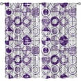 thumbnail image 1 of Geometric Drawing Graffiti Curtains 2 Panels Sets, Abstract Line Modern Art Room Darkening Window Treatments, Noise Reduction Thermal Insulated Curtains for Living Room Bedroom Study-W42xL54in, 1 of 6