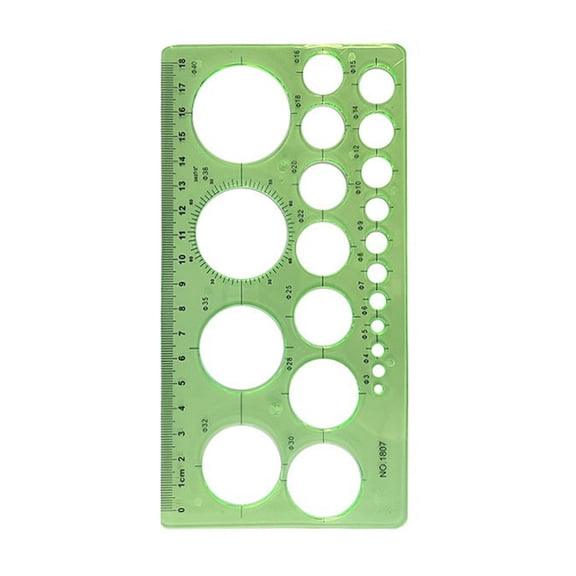 Geometric Drawing Stencil Template with Circular Holes for Precise Tracing and Crafting Projects