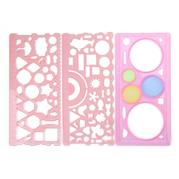 Geometric Drawings Templates Measuring Geometry Rulers for Design Architecture,Office,Studying,Designing and Building