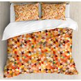 thumbnail image 1 of Geometric Duvet Cover Set King Size, Abstract Triangle and Diamond Trippy Funky Motif Vibrant Artistic Illustration Art, Decorative 3 Piece Bedding Set with 2 Pillow Shams, Multi, by Ambesonne, 1 of 3