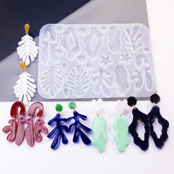 Geometric Earring Pendant Silicon Mold Star-Shaped Mixed Style Hanging Ring DIY Decoration Jewelry Making