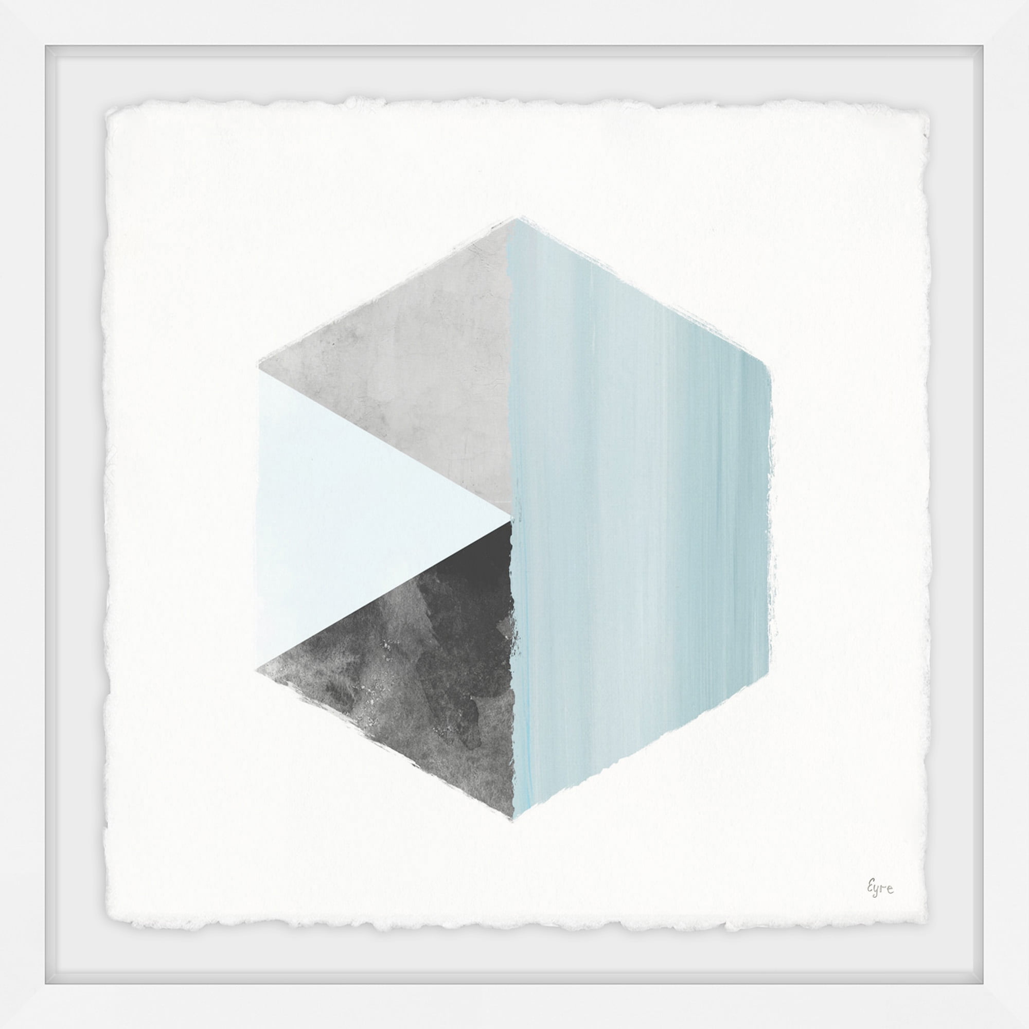 Geometric Edges Framed Painting Print