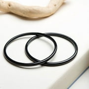 CUNXIN Geometric Elegant Fashion Jewelry Accessories Korean Hanfu Accessories Glass Fashion Jewelry Imitation Jade Bracelet Jingle Bangle Women Wristband BLACK