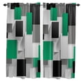 thumbnail image 1 of Geometric Emerald Green Solid Abstract Curtain Home Decoration Living Room Short Curtains Window Treatments For Kitchen Bedroom, 1 of 6