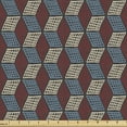 thumbnail image 1 of Ambesonne Geometric Fabric by the Yard Upholstery, Checkered Boards Cubic, 5 Yards, Multicolor, 1 of 5
