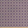 thumbnail image 1 of Geometric Fabric by the Yard, Abstract Lines with Curvy Oval Shapes Traditional Chain Motifs Retro Style, Decorative Upholstery Fabric for Sofas and Home Accents, Pale Yellow Mauve by Ambesonne, 1 of 4